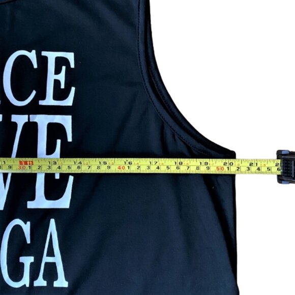 2/$30 Peace Love & Yoga graphic athletic tank top XL - Picture 6 of 7